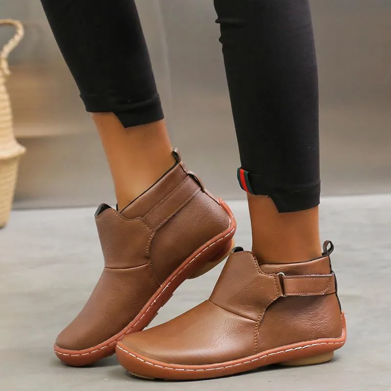 Women Fashion PU Buckle boots