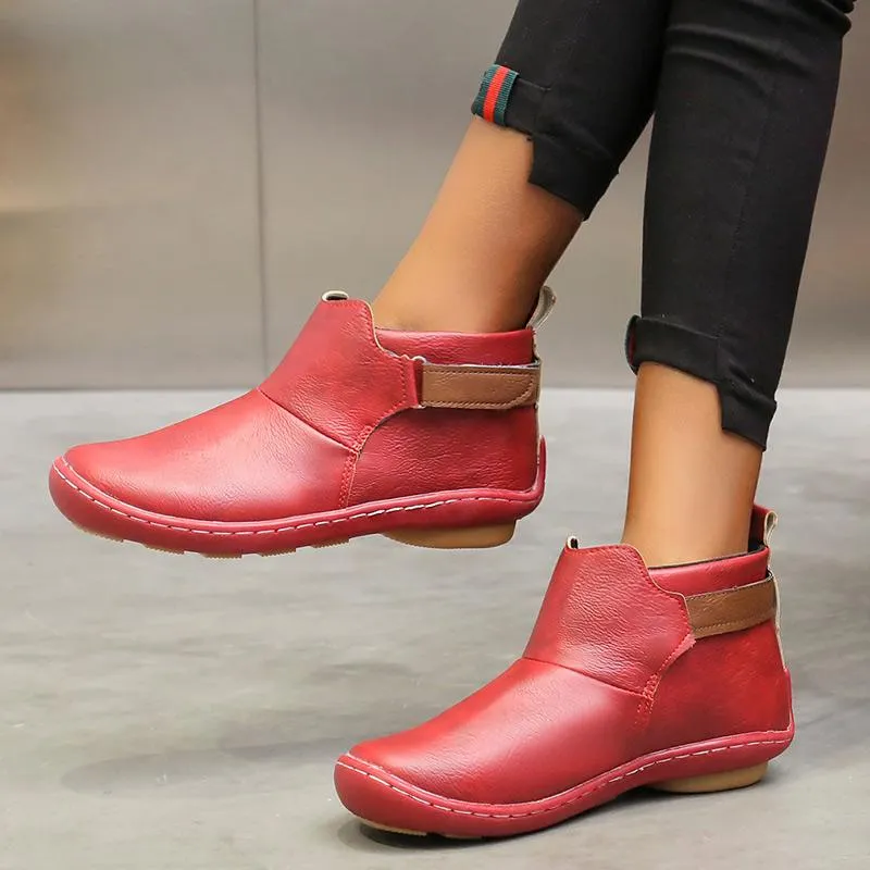 Women Fashion PU Buckle boots