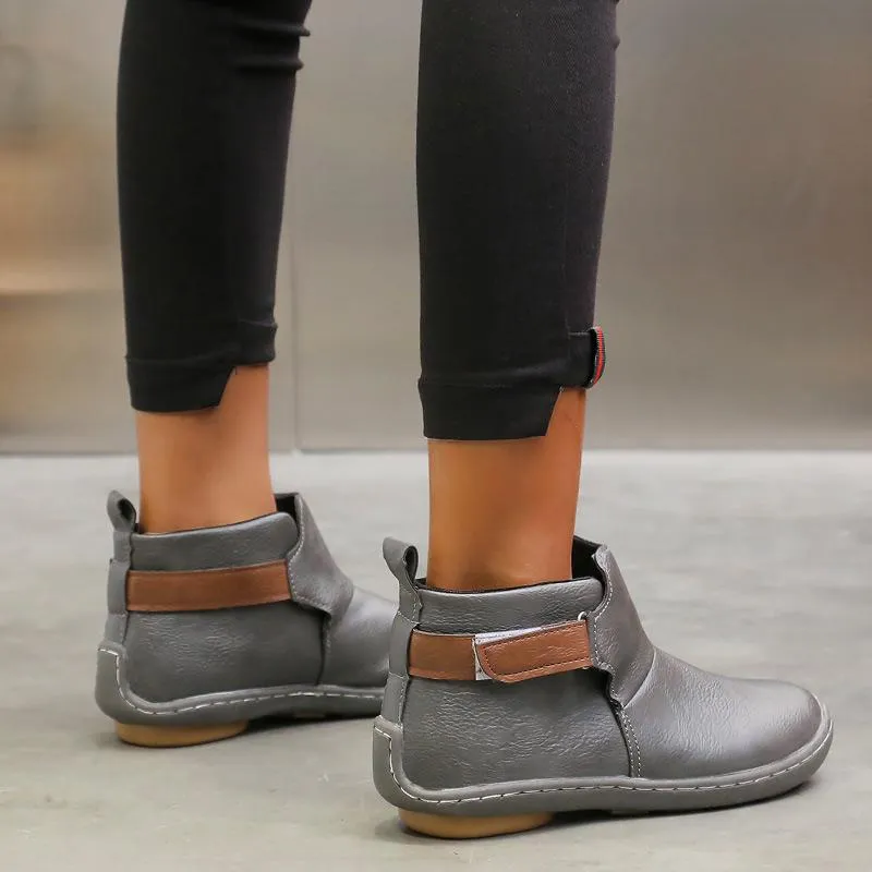 Women Fashion PU Buckle boots