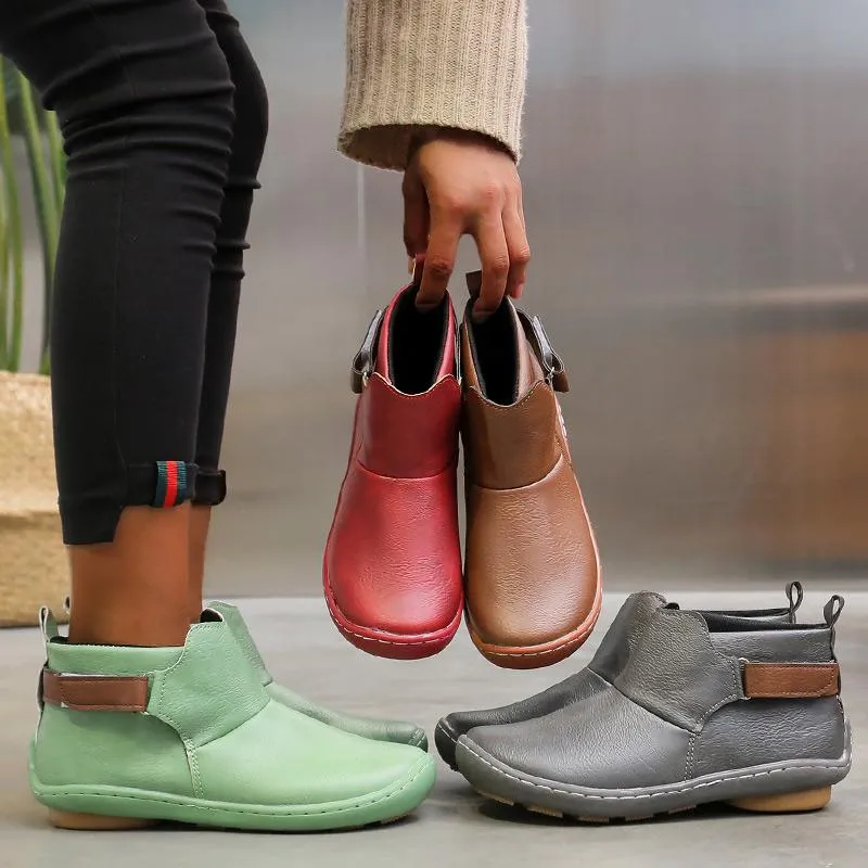 Women Fashion PU Buckle boots