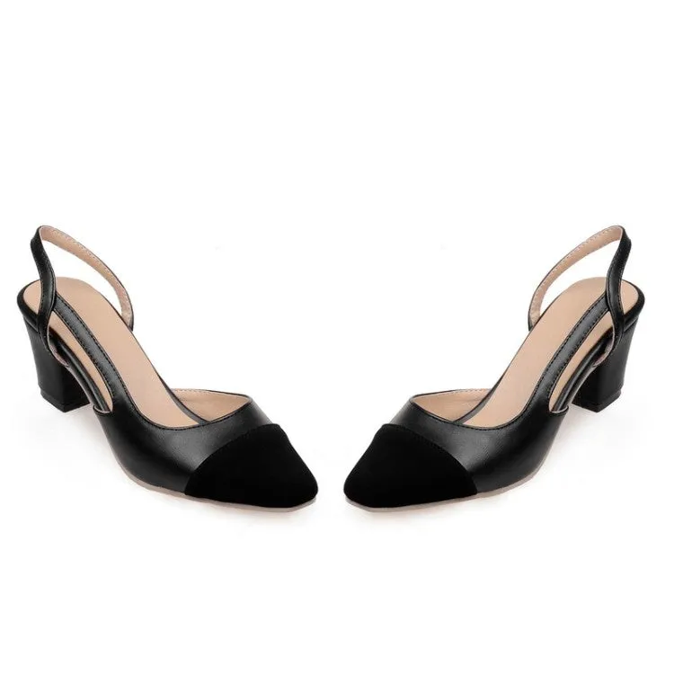 Women Velvet Slingbacks Flat Sandals Shoes 9714