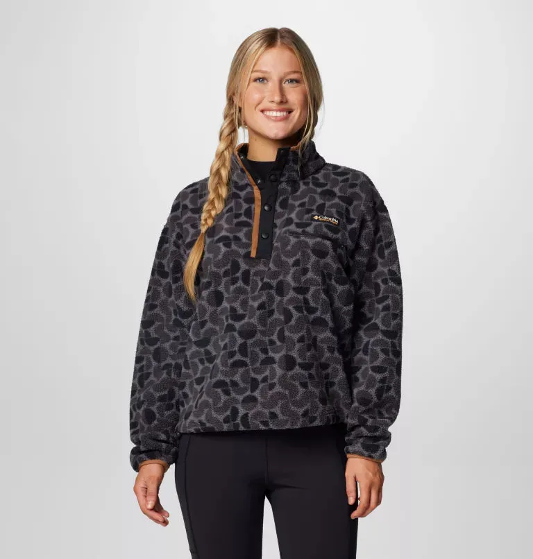 Women's Helvetia™ II Cropped Sherpa Half Snap Printed Fleece