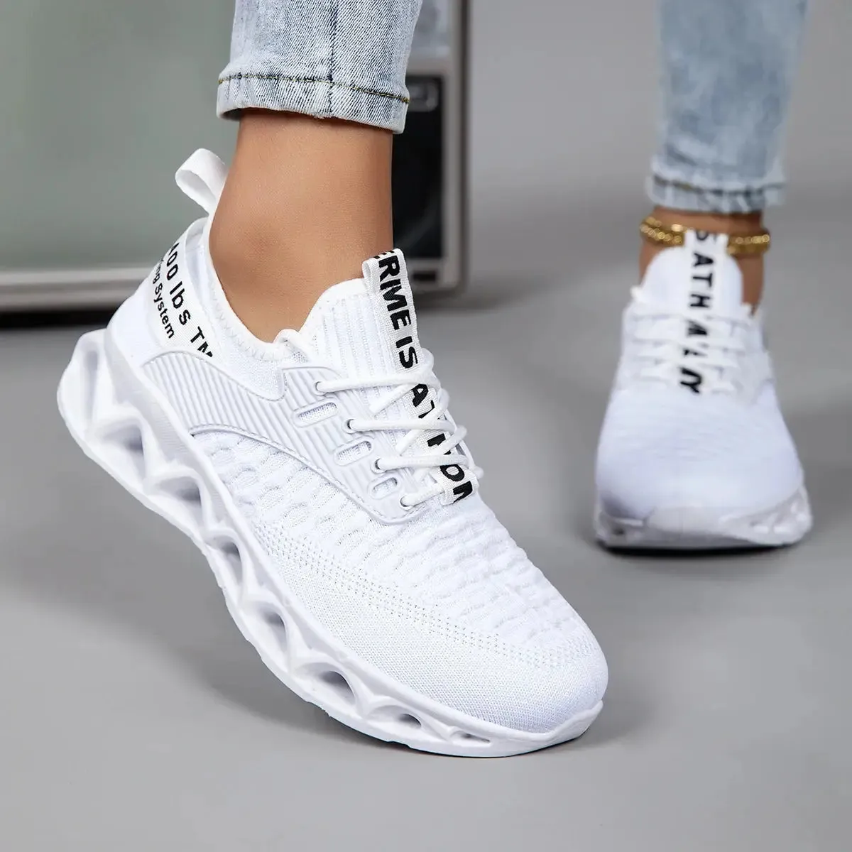 Women’s Lightweight Walking Sneakers, Casual Air Cushion Tennis Shoes for Daily Comfort and Outdoor Activities