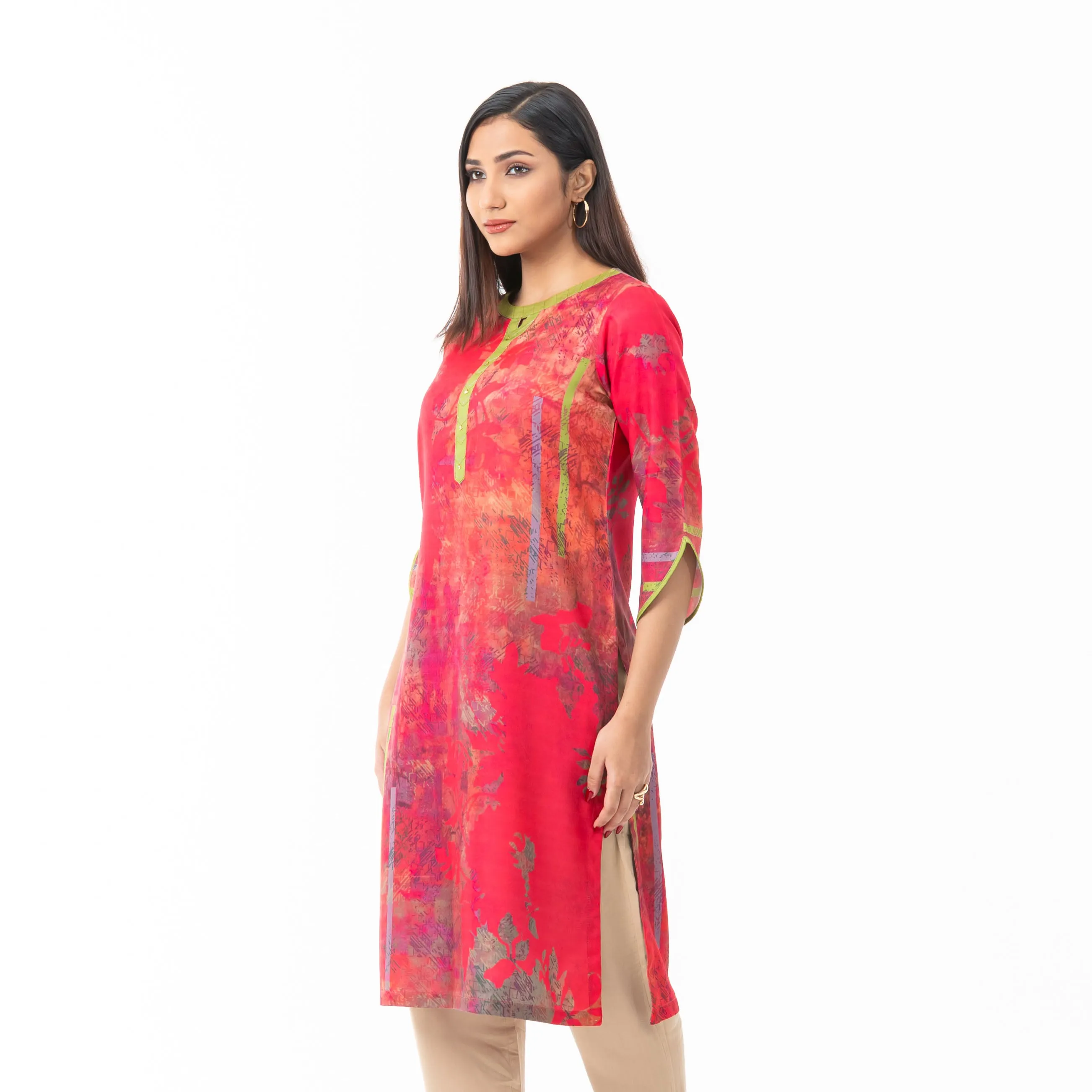 Womens Multi-Color Printed Kurti
